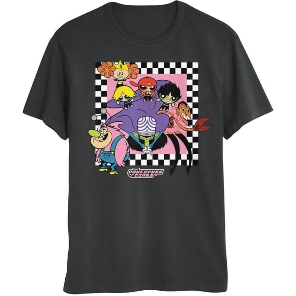 NWT Powerpuff Girls Townsville Baddies Mens & Womens black Short Sleeve T-shirt